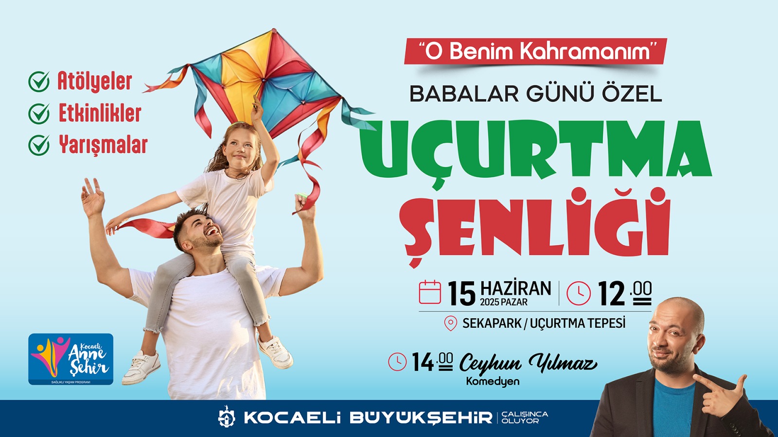 Sekapark'ta uçurtmalar babalar için uçacak